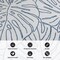 World Rug Gallery Contemporary Tropical Leaves Weather Resistant Indoor/Outdoor Runner Rug 2' x 7' Blue 4031BLUE2X7 - alternate 4